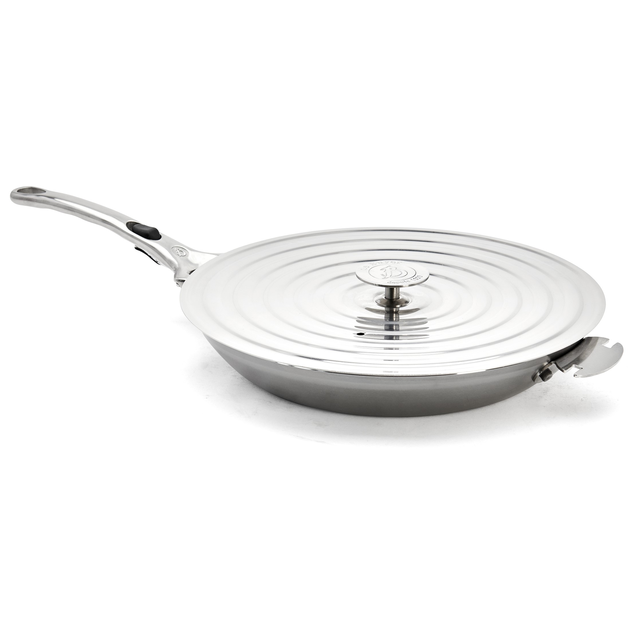 Pan MINERAL B LOQY 28 cm, zilver, staal, de Buyer