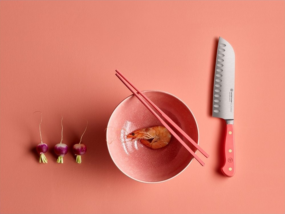 Santoku mes CLASSIC COLOUR 17 cm, koraalperzik, Wüsthof
