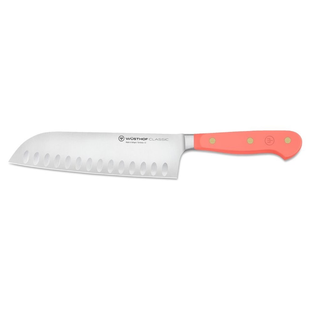 Santoku mes CLASSIC COLOUR 17 cm, koraalperzik, Wüsthof