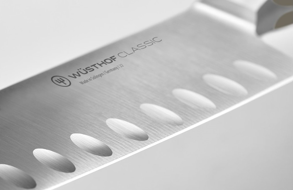 Santoku mes CLASSIC COLOUR 17 cm, fluweel oester, Wüsthof