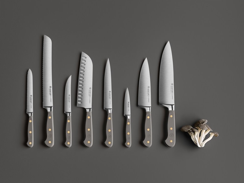 Santoku mes CLASSIC COLOUR 17 cm, fluweel oester, Wüsthof