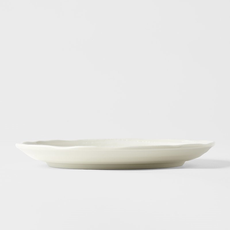 Bord WHITE SPIRAL 21,5 cm, wit, MIJ