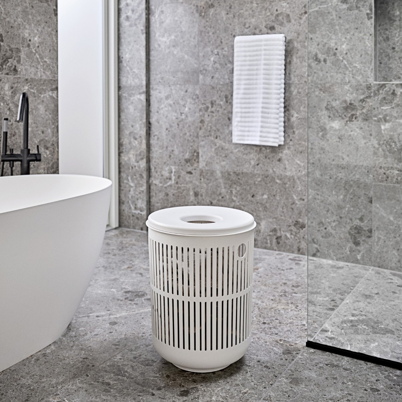 Wasmand UME 60 l, lichtgrijs, kunststof, Zone Denmark