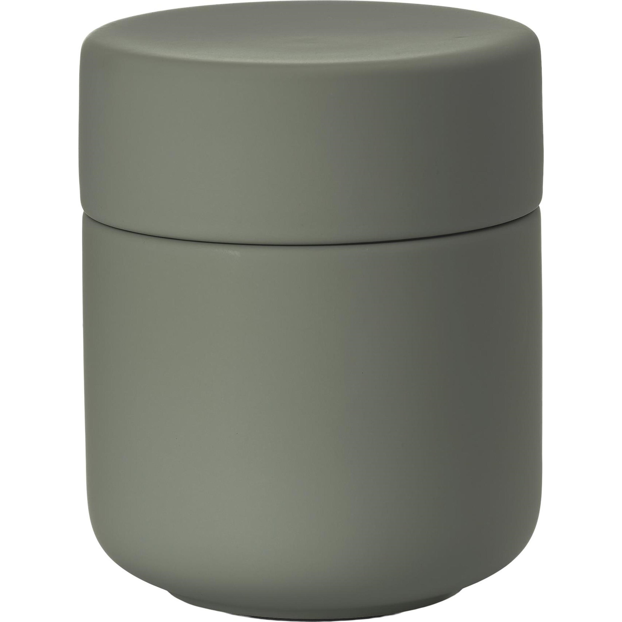 Voorraadpot met deksel UME 10 cm, olijfgroen, keramiek, Zone Denmark