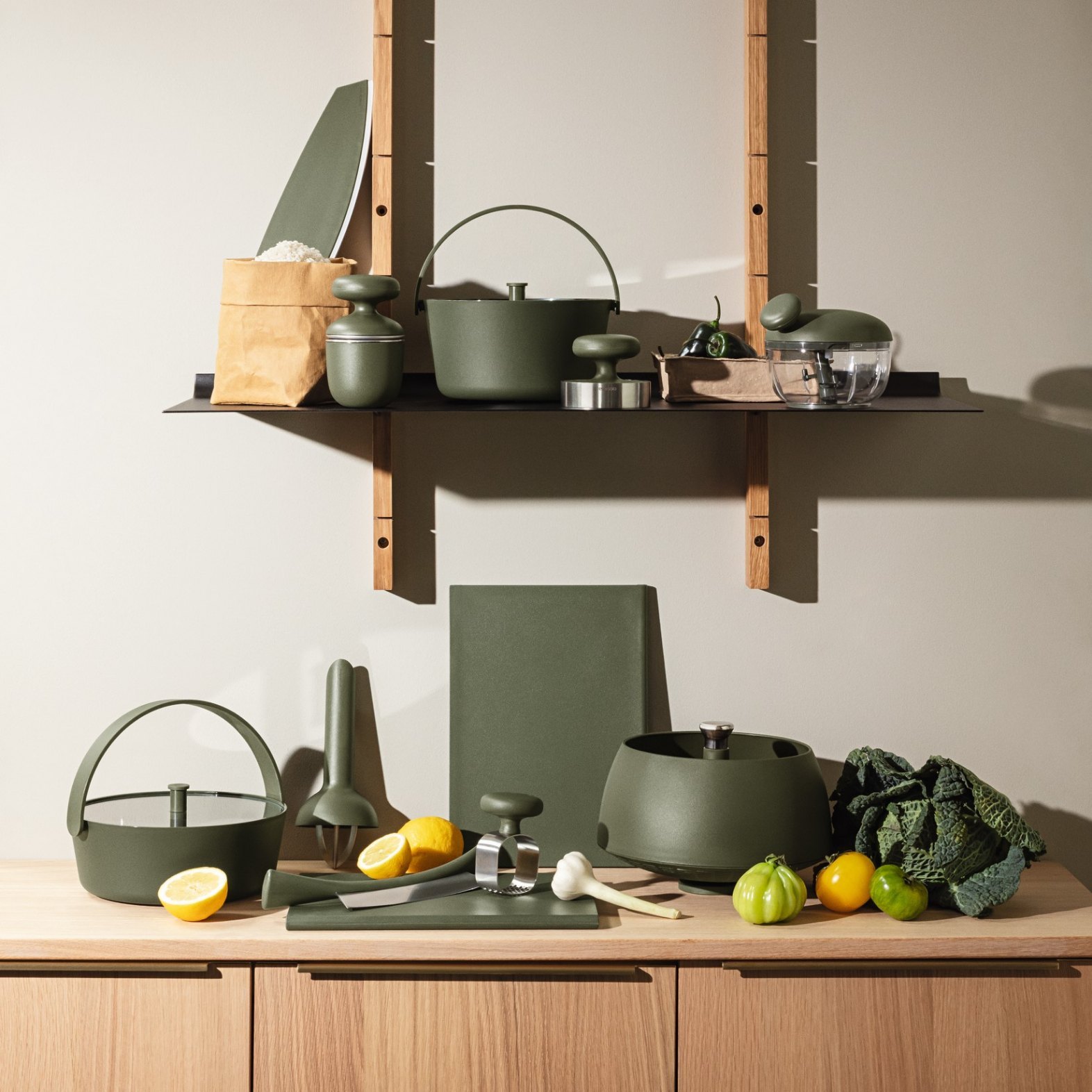 Minihakmolen GREEN TOOL 500 ml, groen, roestvrij staal/kunststof, Eva Solo