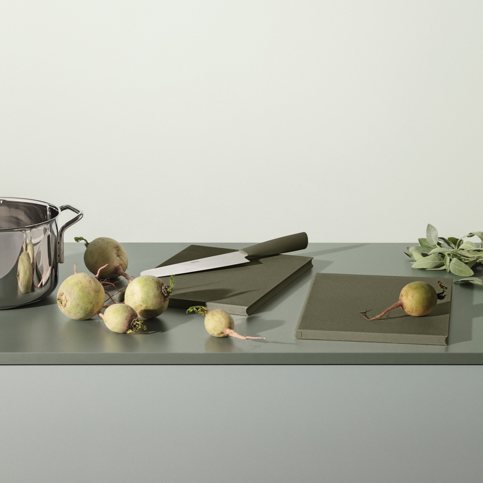 Snijplank DOUBLE UP GREEN TOOL 29,5 x 43 cm, magnetisch, groen, kunststof, Eva Solo