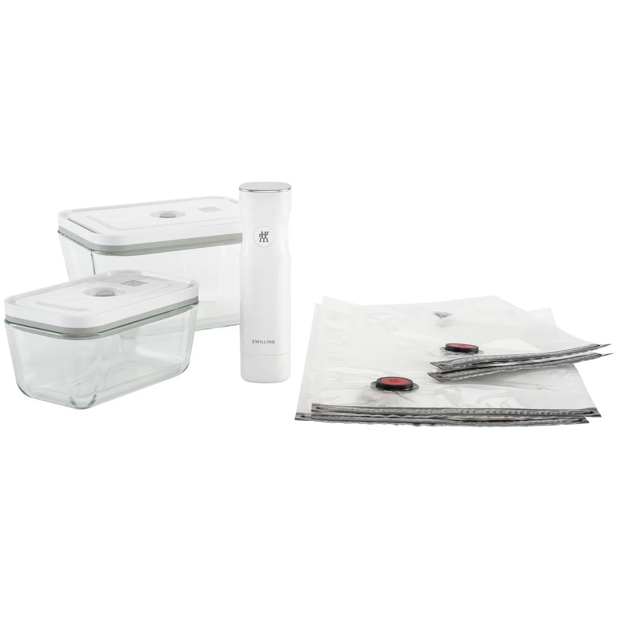 Vacumeerset FRESH & SAVE, 7-delig, wit, glas, Zwilling
