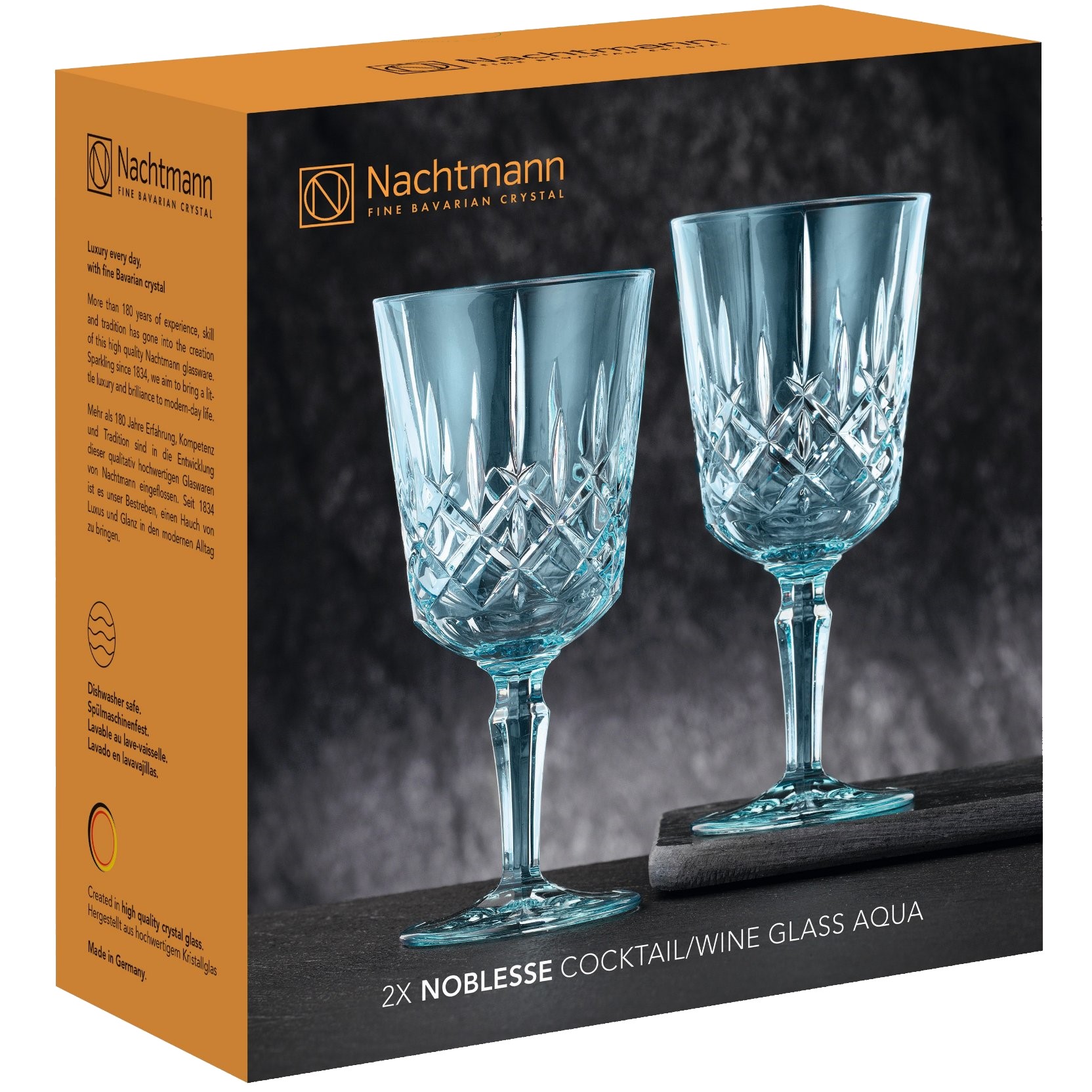 Wijnglas (set) NOBLESSE COLORS, 2 stuks, 355 ml, aqua, Nachtmann