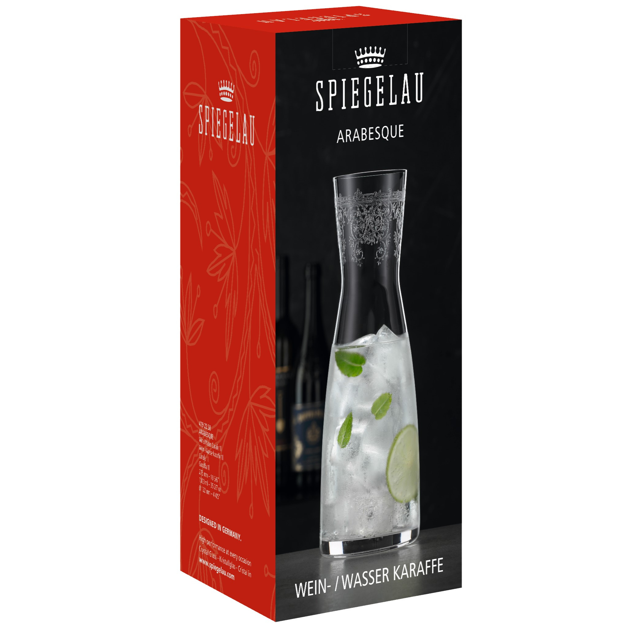 Waterkaraf ARABESQUE 1,1 l, helder, Spiegelau