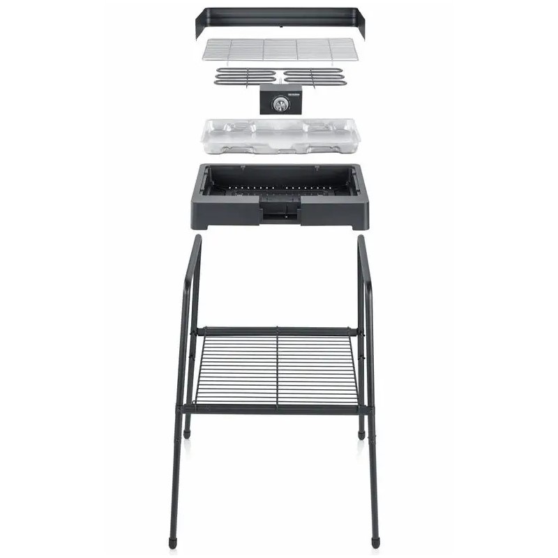 Elektrische barbecue PG 8566 98 cm, staand model, zwart, Severin