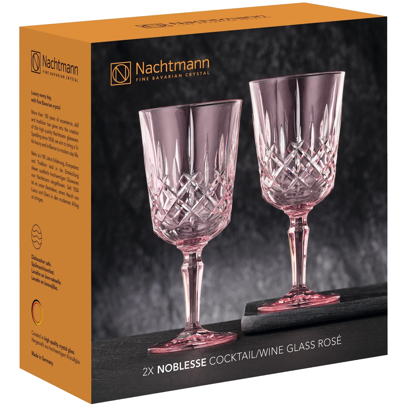 Wijnglas (set) NOBLESSE COLORS, 2 stuks, 355 ml, rosé, Nachtmann