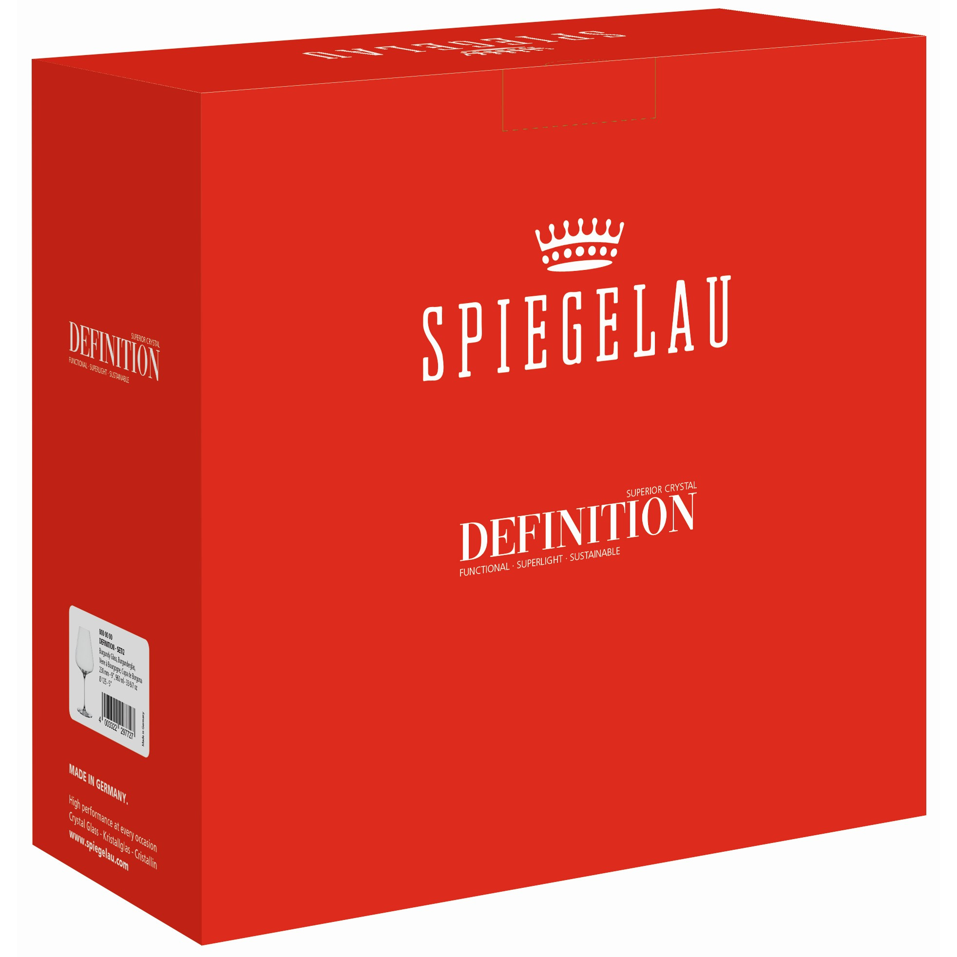 Rode wijnglas (set) DEFINITION, 2 stuks, 960 ml, helder, Spiegelau