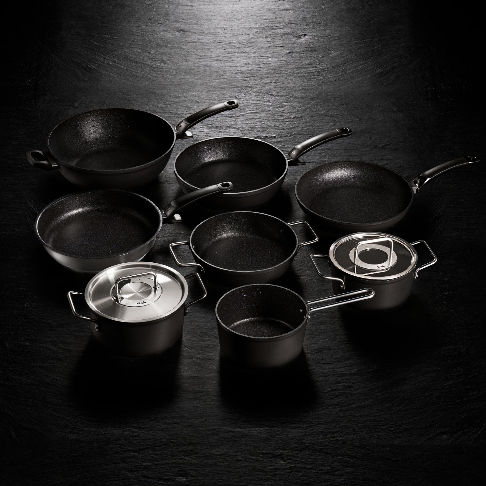 Braadpan ADAMANT 24 cm, zwart, aluminium, Fissler