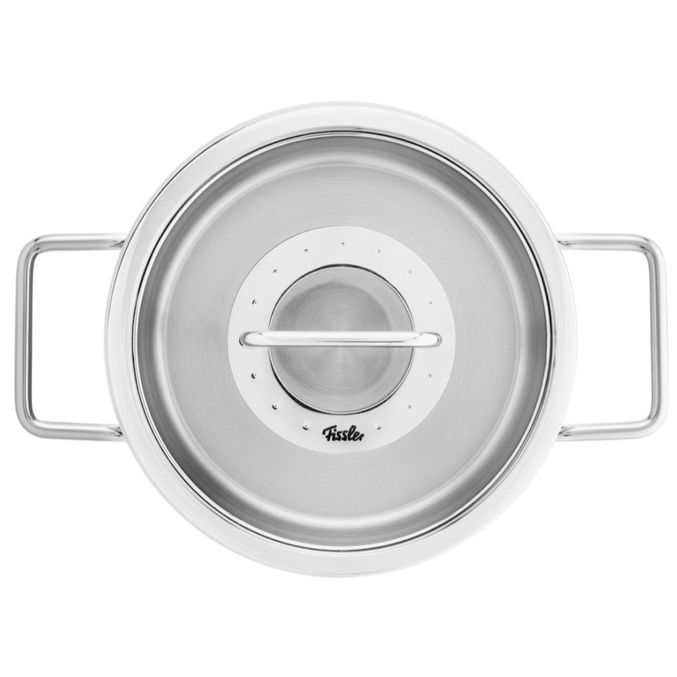 Lage braadpan PURE 20 cm, zilver, roestvrij staal, Fissler