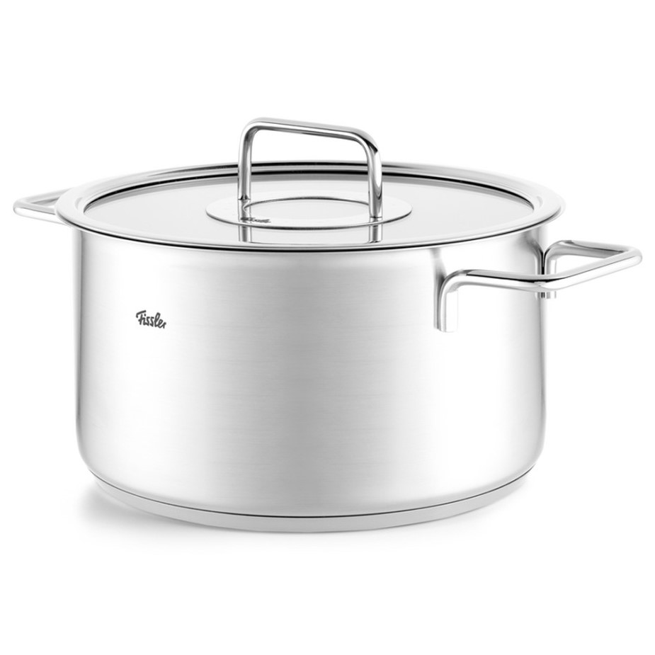 Hoge braadpan PURE 24 cm, zilver, roestvrij staal, Fissler