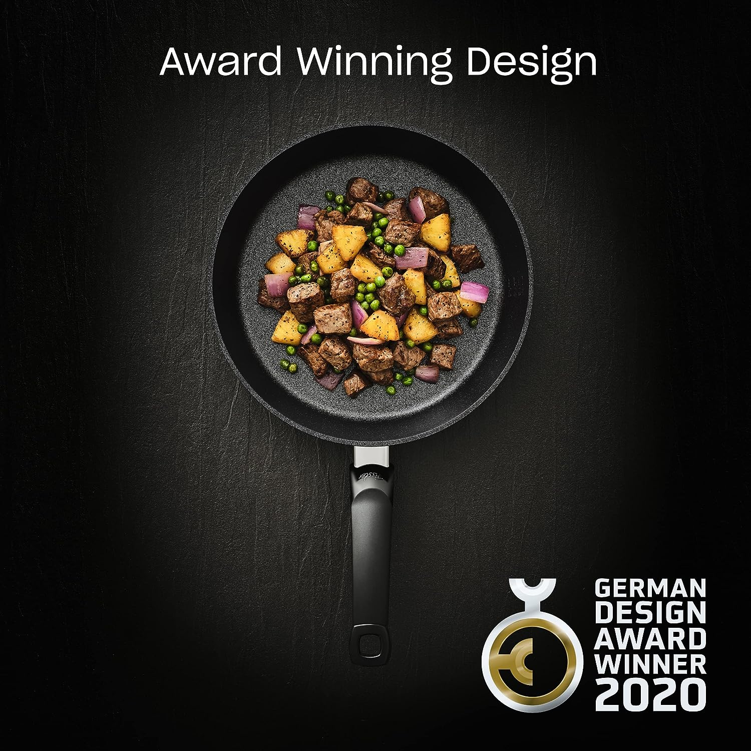 Koekenpannenset ADAMANT COMFORT, 2-delig, zwart, aluminium, Fissler