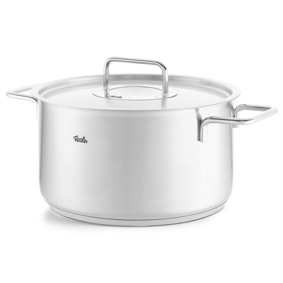 Hoge braadpan PURE 24 cm, zilver, roestvrij staal, Fissler