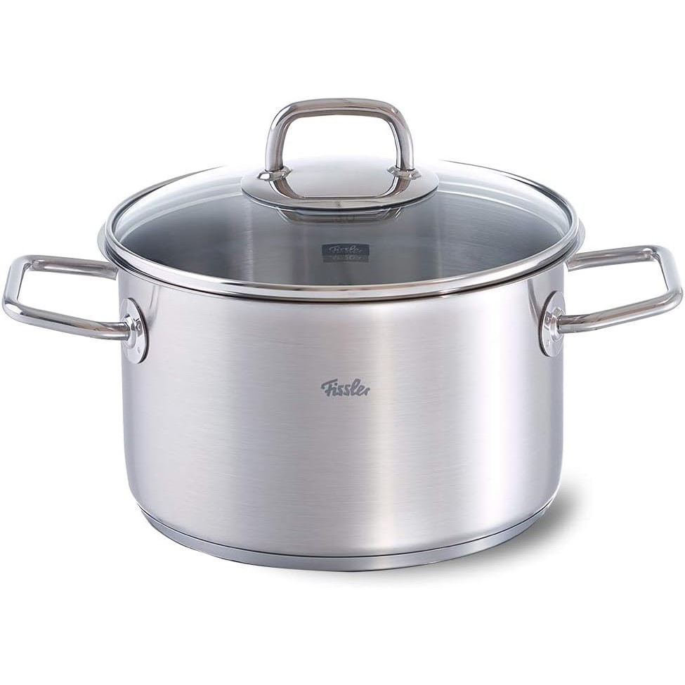 Hoge braadpan VISEO 20 cm, zilver, roestvrij staal, Fissler