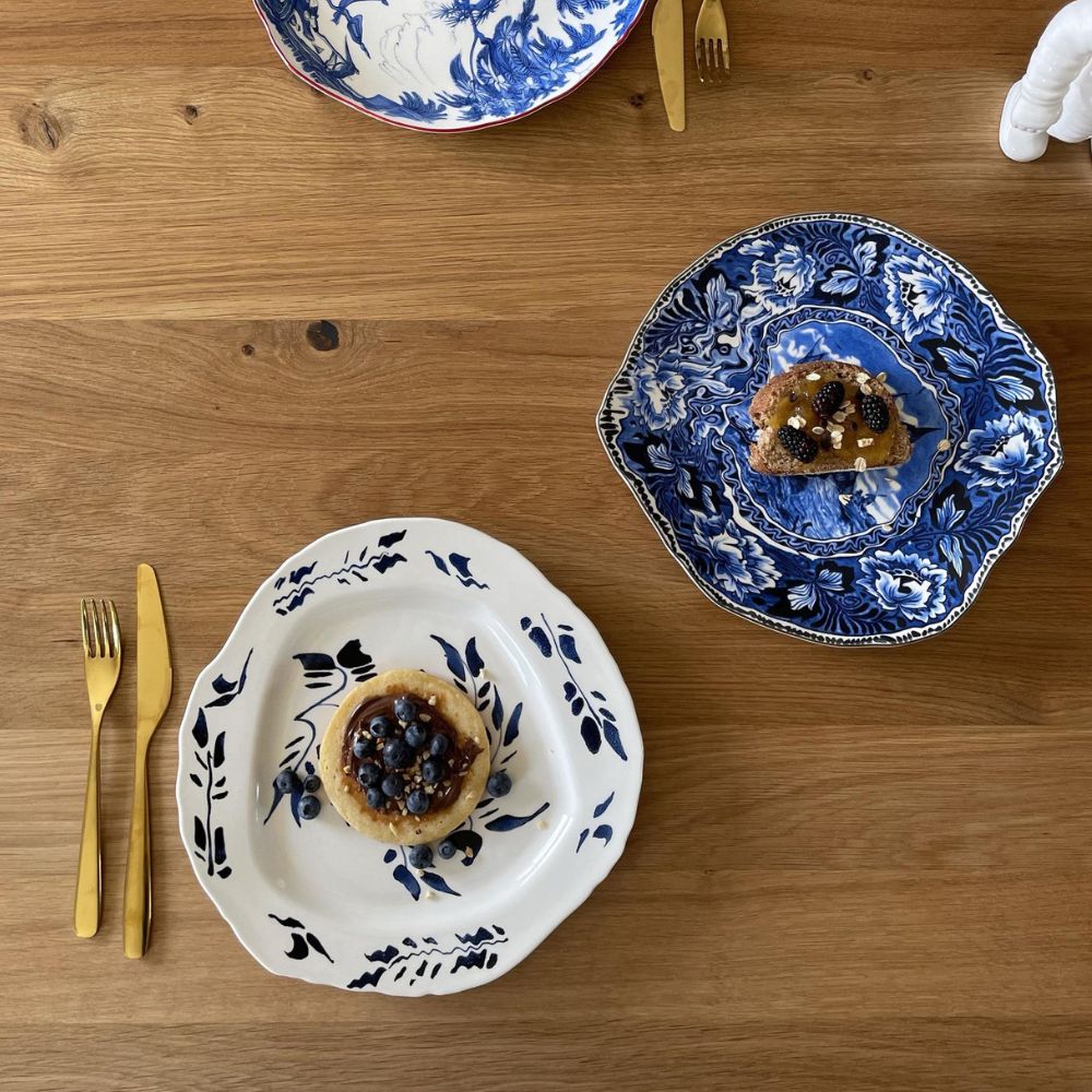 Dineerbord DIESEL CLASSICS ON ACID ENGLISH DELFT 28 cm, wit, porselein, Seletti
