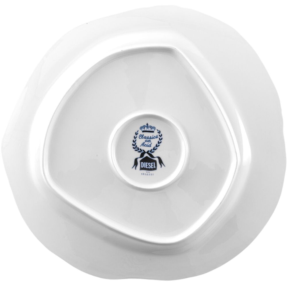 Dineerbord DIESEL CLASSICS ON ACID ENGLISH DELFT 28 cm, wit, porselein, Seletti
