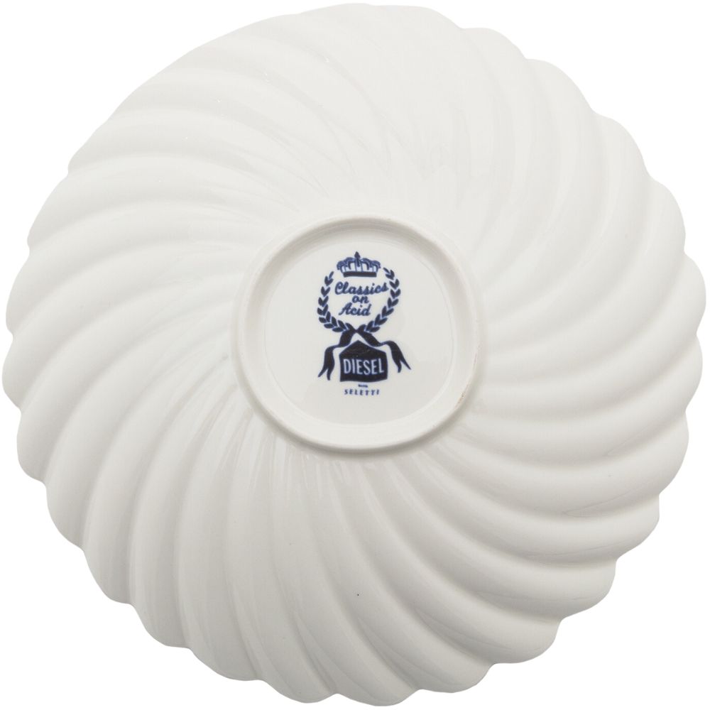 Diep bord DIESEL CLASSICS ON ACID DELFINO 25 cm, blauw, porselein, Seletti
