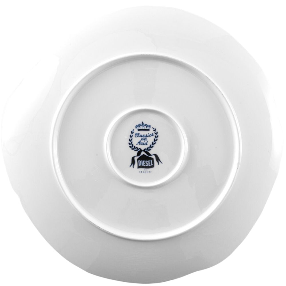 Dineerbord DIESEL CLASSICS ON ACID IMARI DRAGON 28 cm, blauw, porselein, Seletti