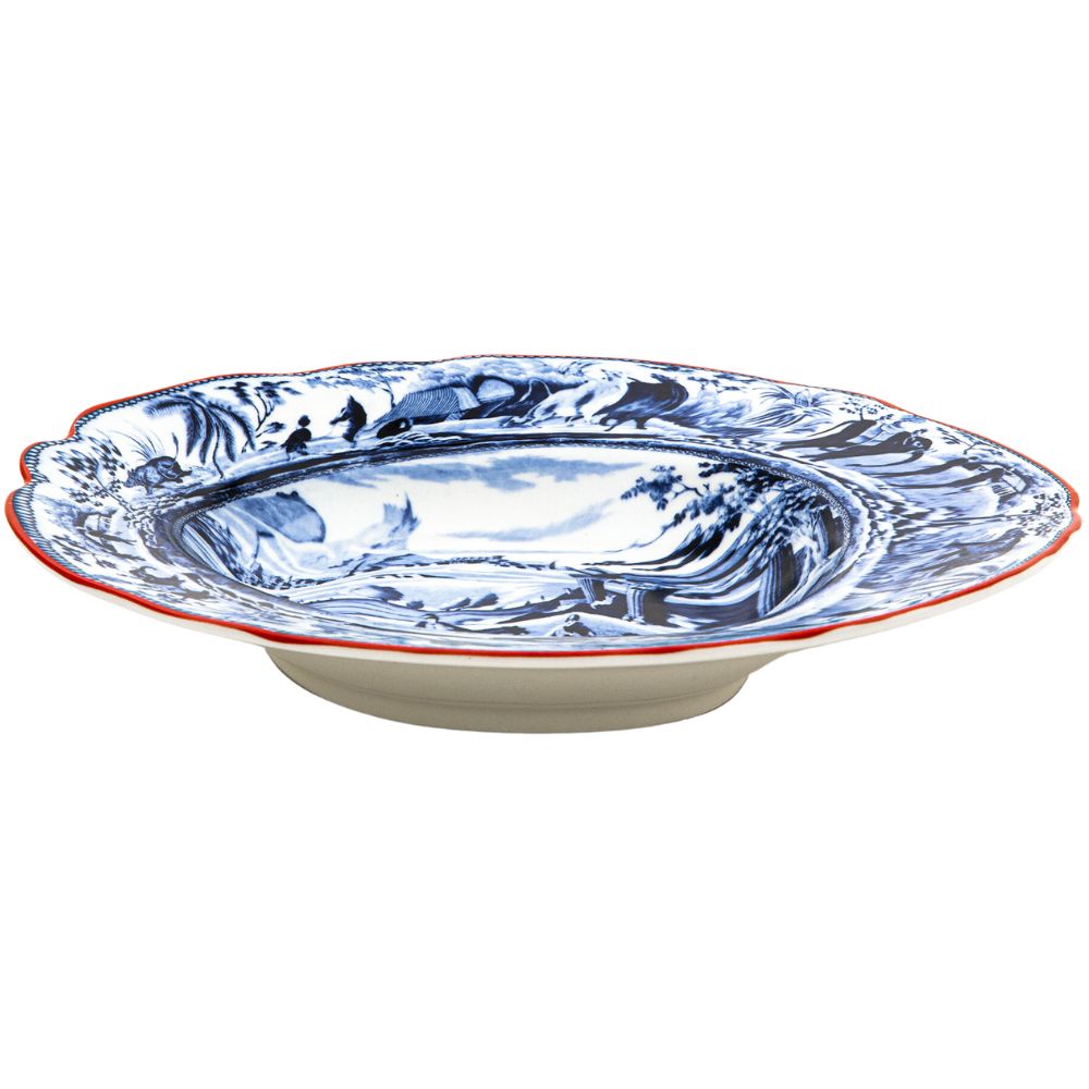 Diep bord DIESEL CLASSICS ON ACID ARABIAN 25 cm, blauw, porselein, Seletti