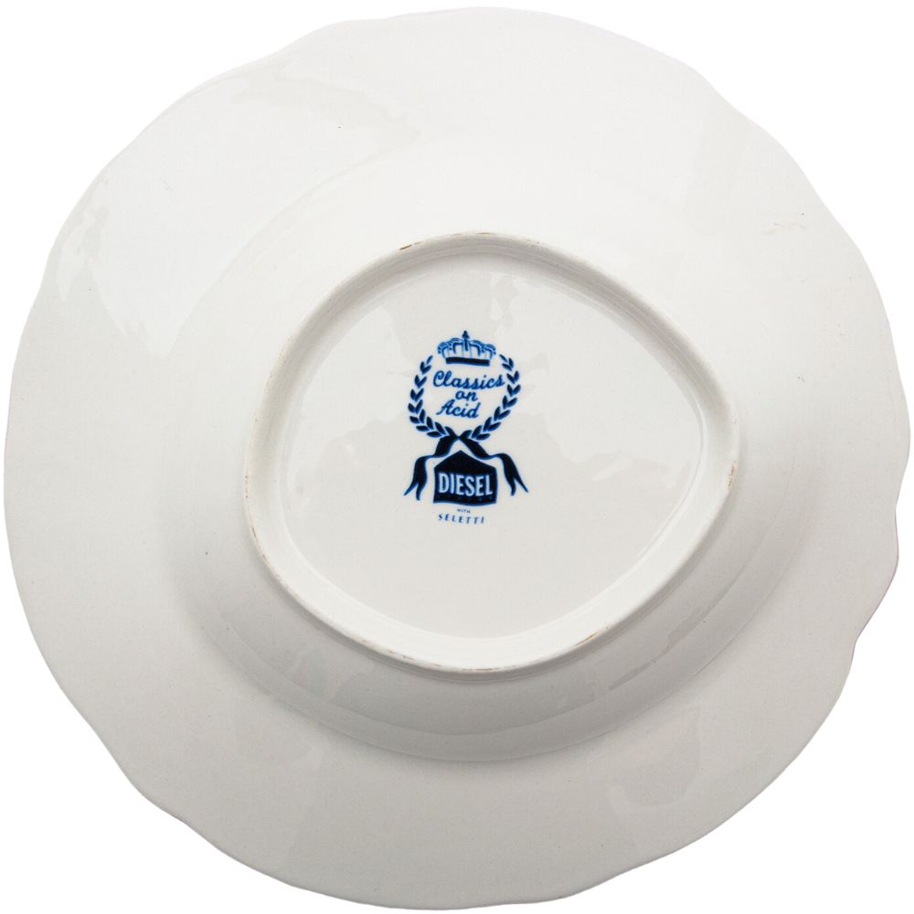 Diep bord DIESEL CLASSICS ON ACID ARABIAN 25 cm, blauw, porselein, Seletti