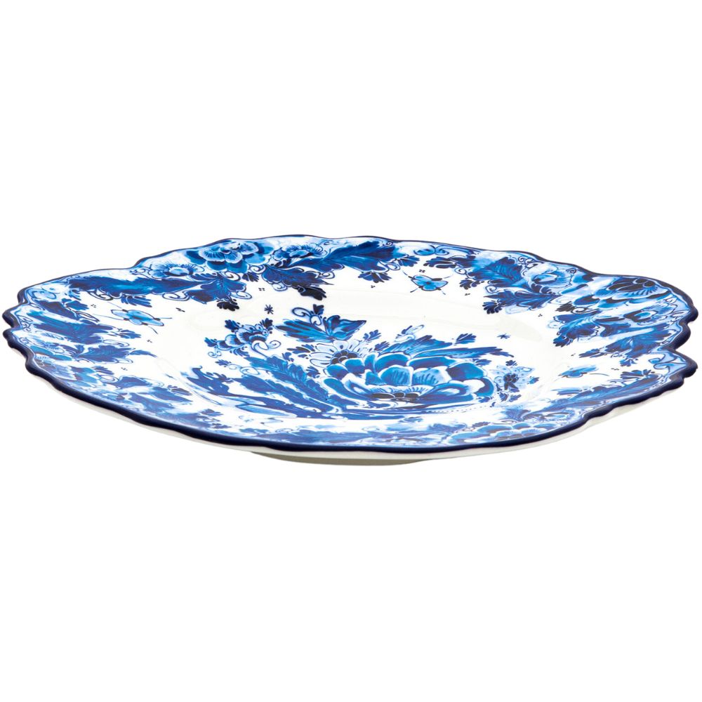 Dessertbord DIESEL CLASSICS ON ACID DELF ROSE 21 cm, blauw, porselein, Seletti