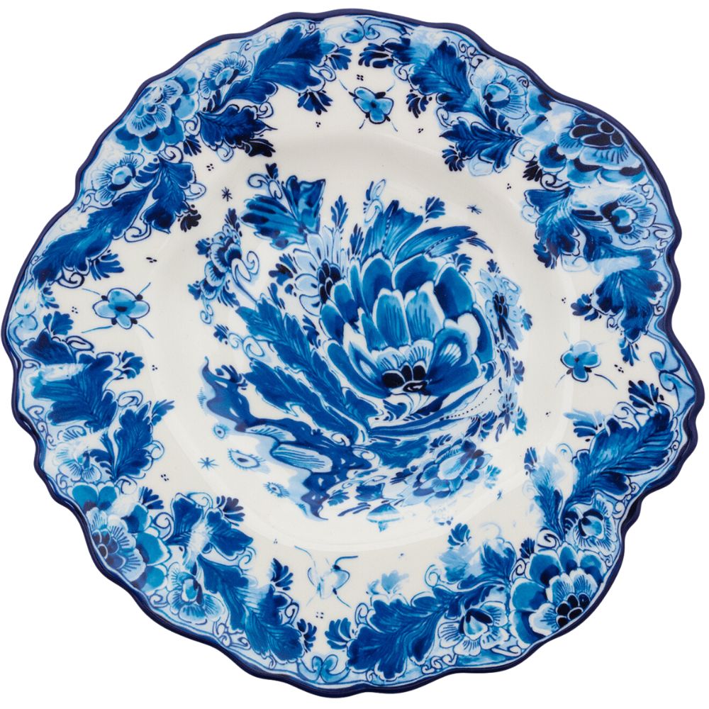 Dessertbord DIESEL CLASSICS ON ACID DELF ROSE 21 cm, blauw, porselein, Seletti