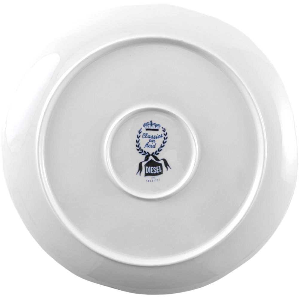 Dineerbord DIESEL CLASSICS ON ACID BLUE CHINOISERIE 28 cm, blauw, porselein, Seletti