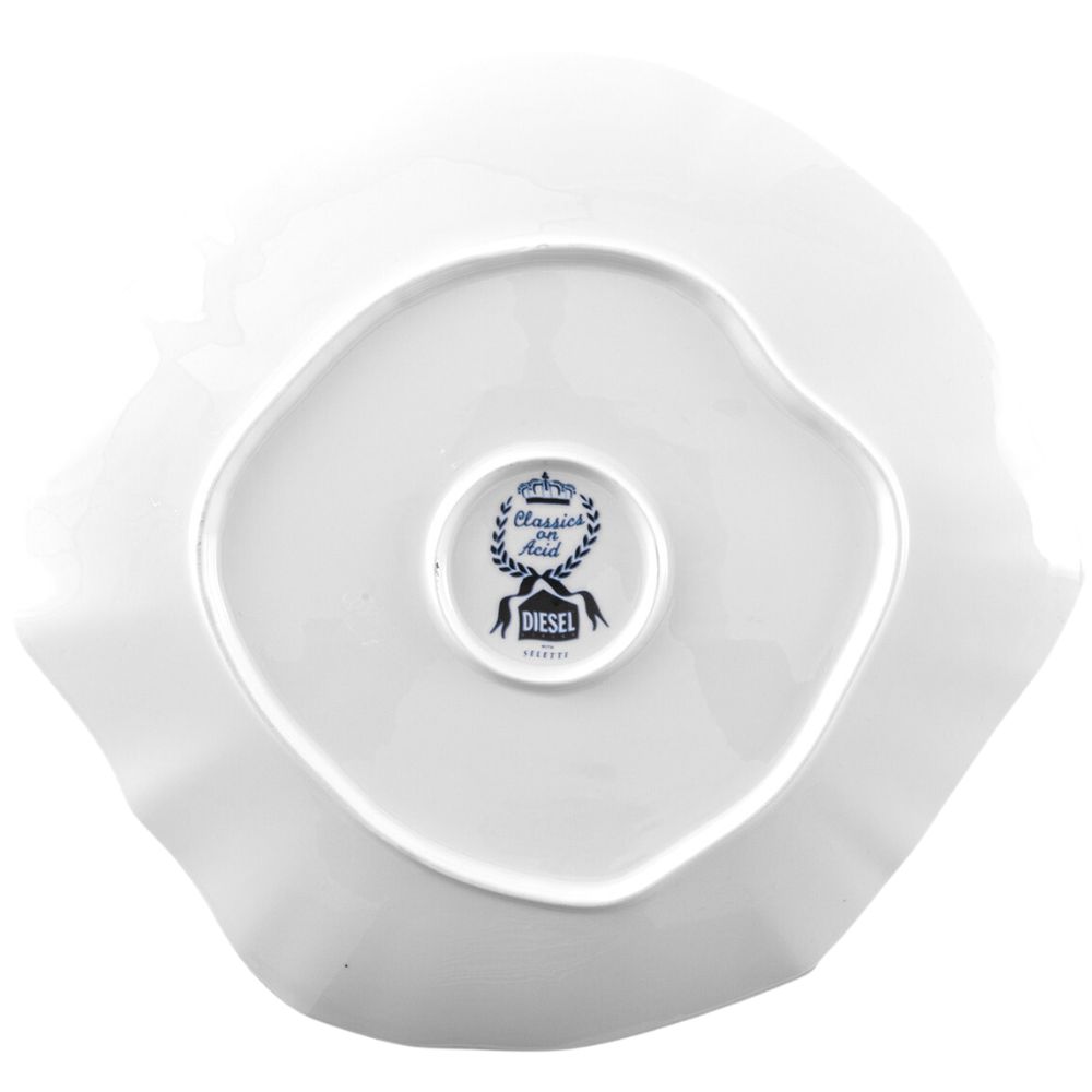 Dineerbord DIESEL CLASSICS ON ACID MAASTRICHT SHIP 28 cm, blauw, porselein, Seletti