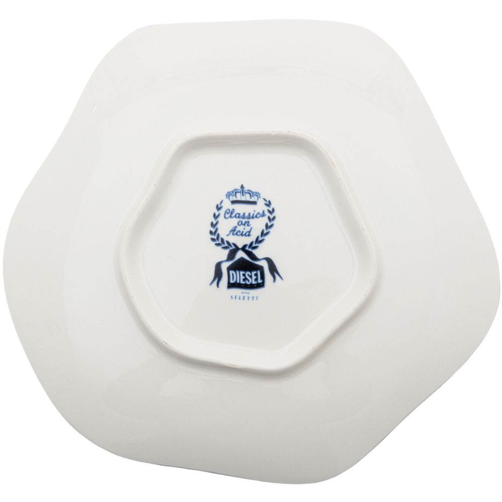 Dessertbord DIESEL CLASSICS ON ACID FIORENTINO 21 cm, blauw, porselein, Seletti