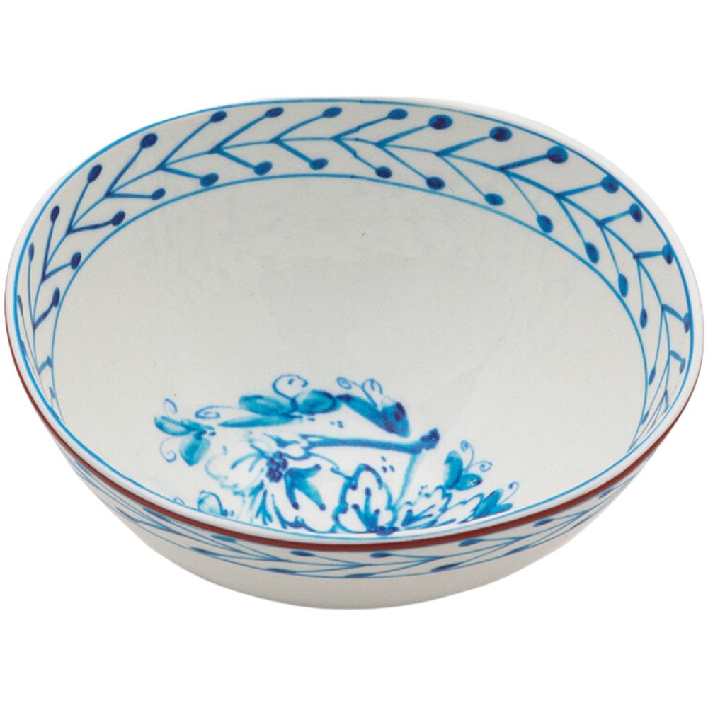 Eetkom DIESEL CLASSICS ON ACID FIORI 12 cm, wit/blauw, porselein, Seletti
