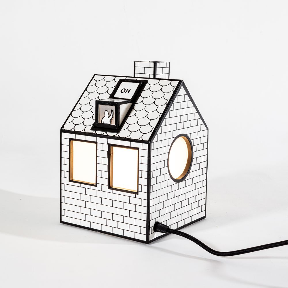 Tafellamp ON-OFF 25 cm, wit, papier, Seletti