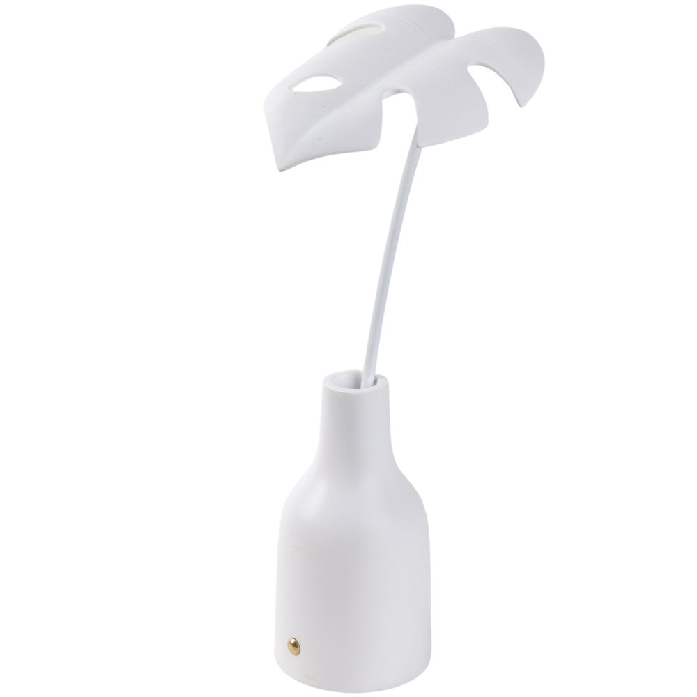 Draagbare tafellamp LEAF #1 33 cm, wit, kunststof, Seletti