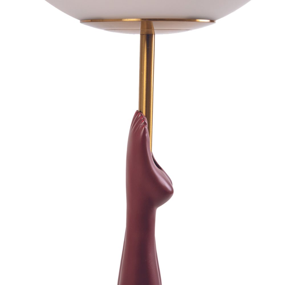 Tafellamp LADY DIVER 95 cm, geel, kunststof, Seletti