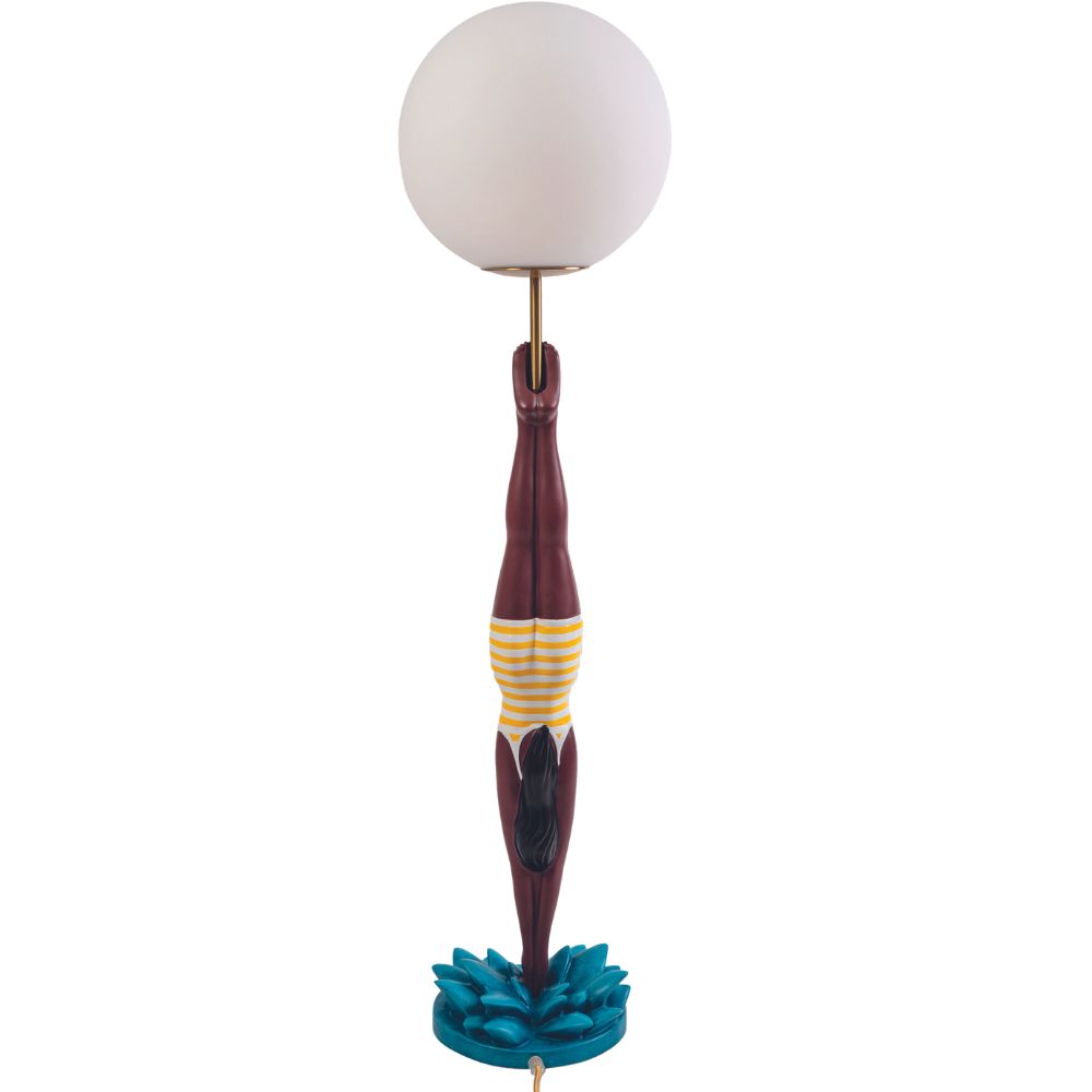 Tafellamp LADY DIVER 95 cm, geel, kunststof, Seletti