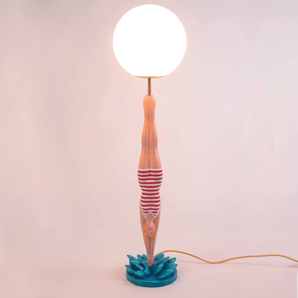 Tafellamp LADY DIVER 95 cm, rood, kunststof, Seletti
