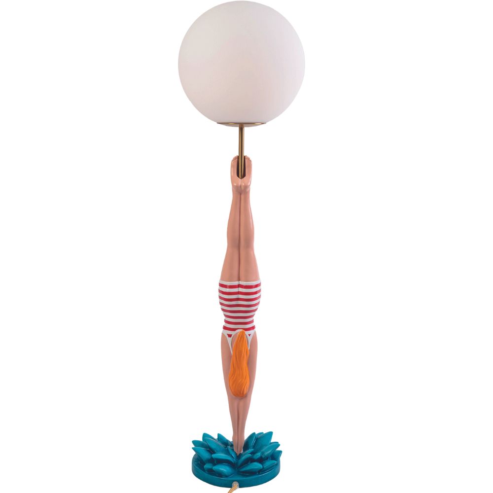Tafellamp LADY DIVER 95 cm, rood, kunststof, Seletti