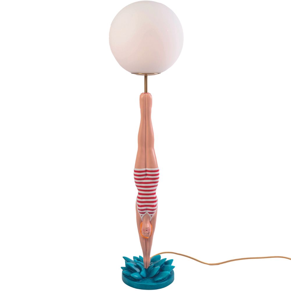 Tafellamp LADY DIVER 95 cm, rood, kunststof, Seletti