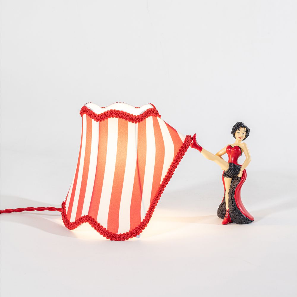 Tafellamp CIRCUS ABATJOUR WOMAN 26 cm, veelkleurig, kunststof, Seletti