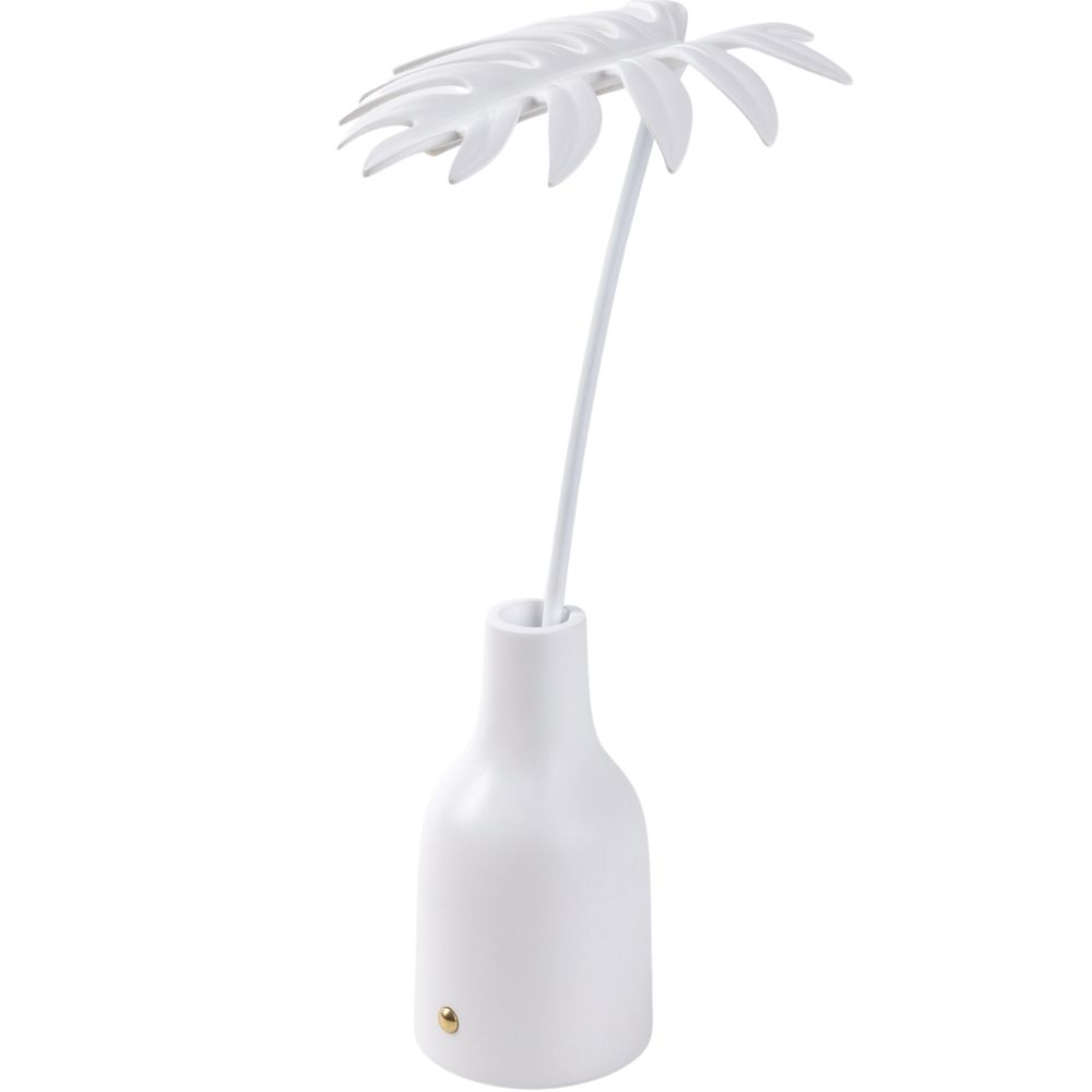 Draagbare tafellamp LEAF #2 33 cm, wit, kunststof, Seletti