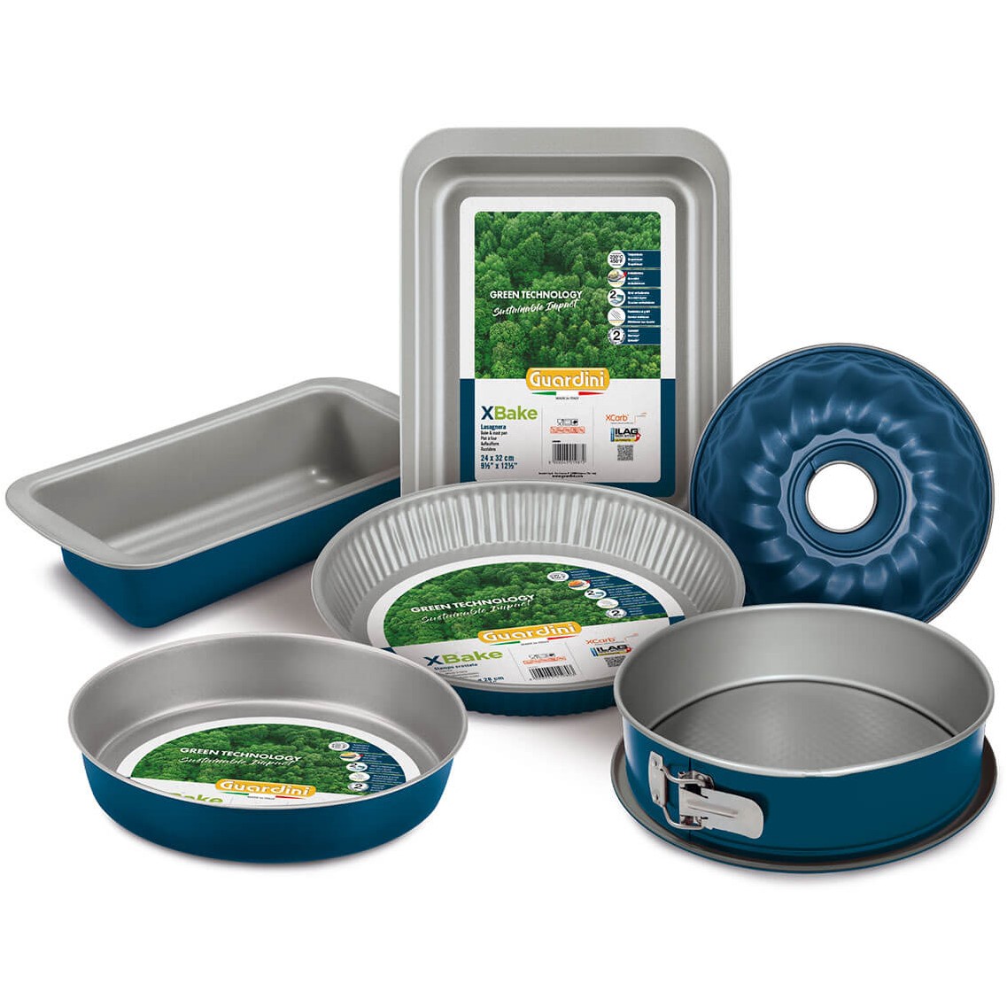 Springvorm XBAKE 24 cm, blauw, staal, Guardini