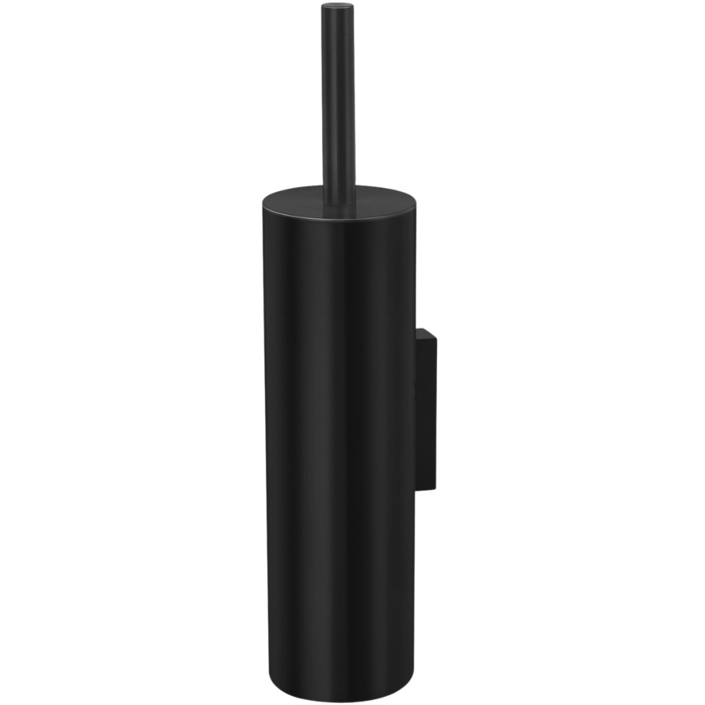 Toiletborstel met houder TUBO 40 cm, wandbevestiging, zwart, roestvrij staal, Zack