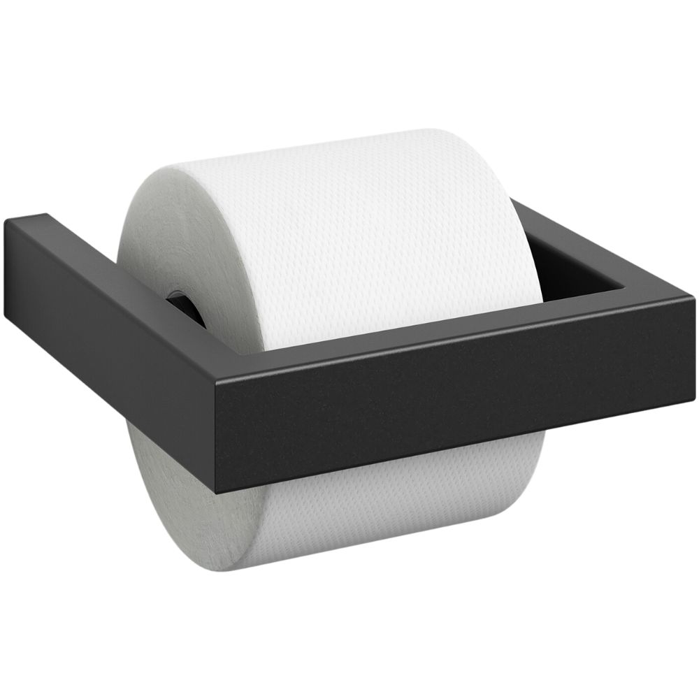 Wc-rolhouder LINEA 15 cm, zwart, roestvrij staal, Zack