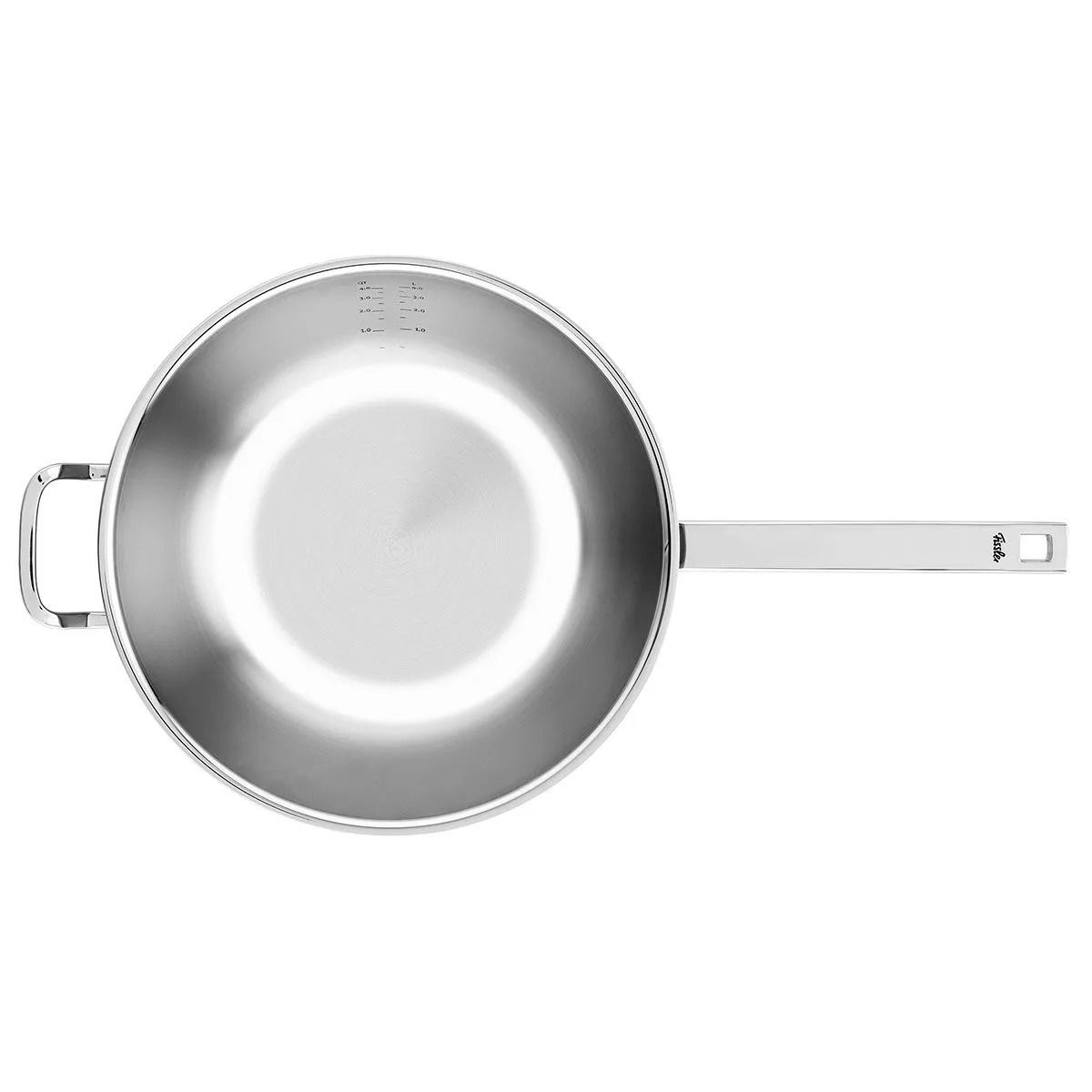 Wok ORIGINAL PROFI 32 cm, zilver, roestvrij staal, Fissler