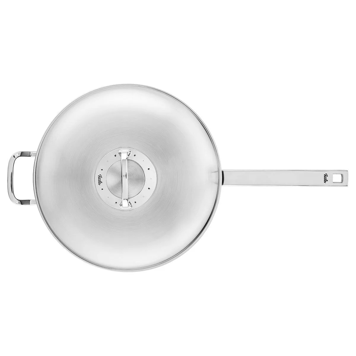 Wok ORIGINAL PROFI 32 cm, zilver, roestvrij staal, Fissler