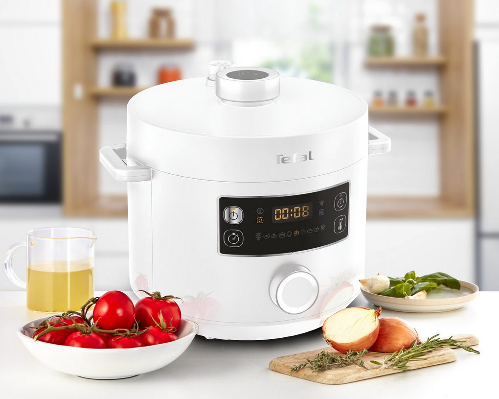 Elektrische snelkookpan TURBO CUISINE CY754130 5 l, wit, Tefal