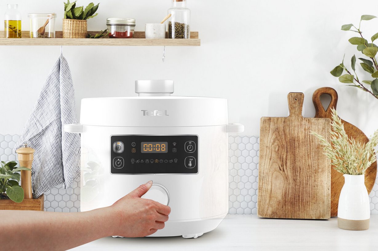 Elektrische snelkookpan TURBO CUISINE CY754130 5 l, wit, Tefal